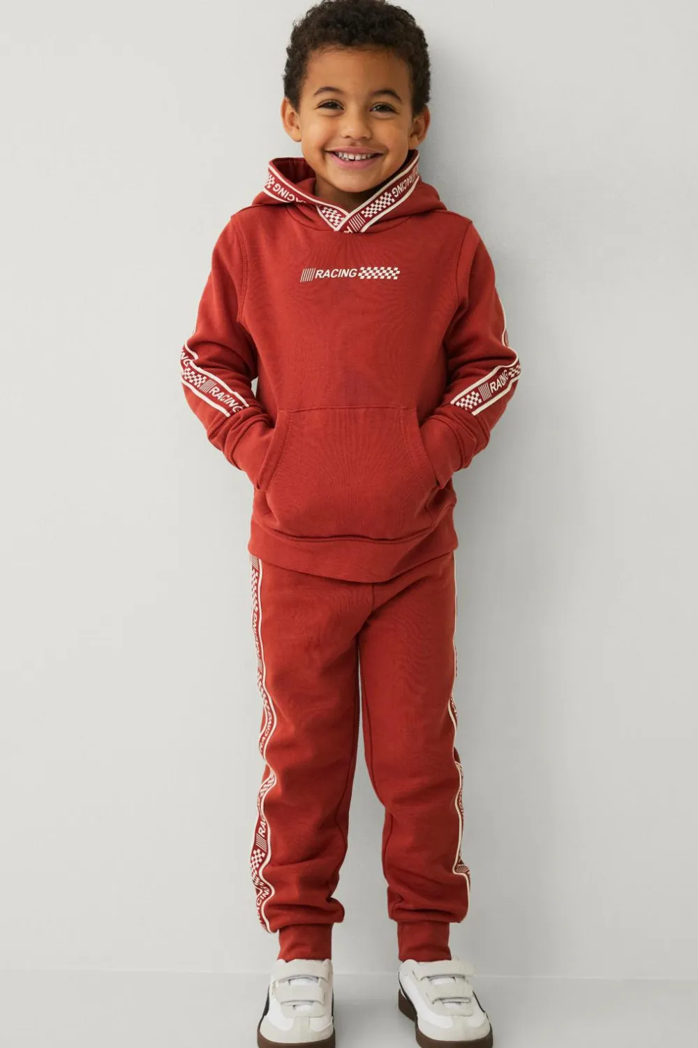 Ellos Bukser & Leggings>Collection Joggingbukser med print Brun