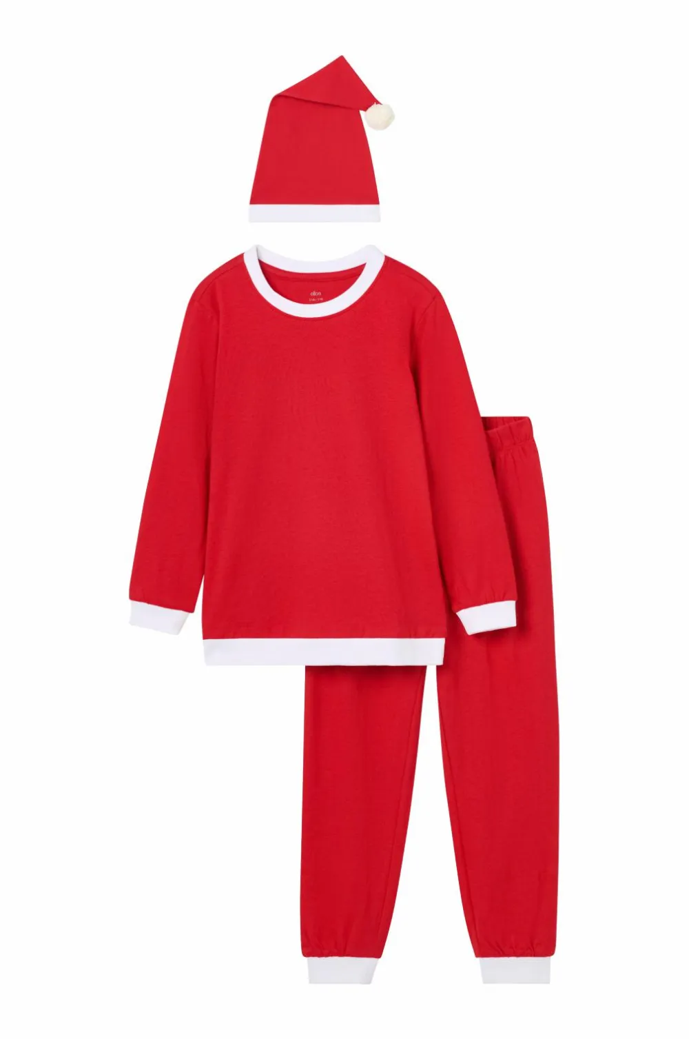 Ellos Sæt Til Børn>Collection Julemandskostume med hætte Tangorød