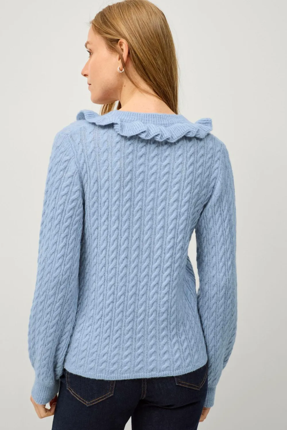 Ellos Trøjer & Cardigans>Collection Kabelstrikket cardigan Blå