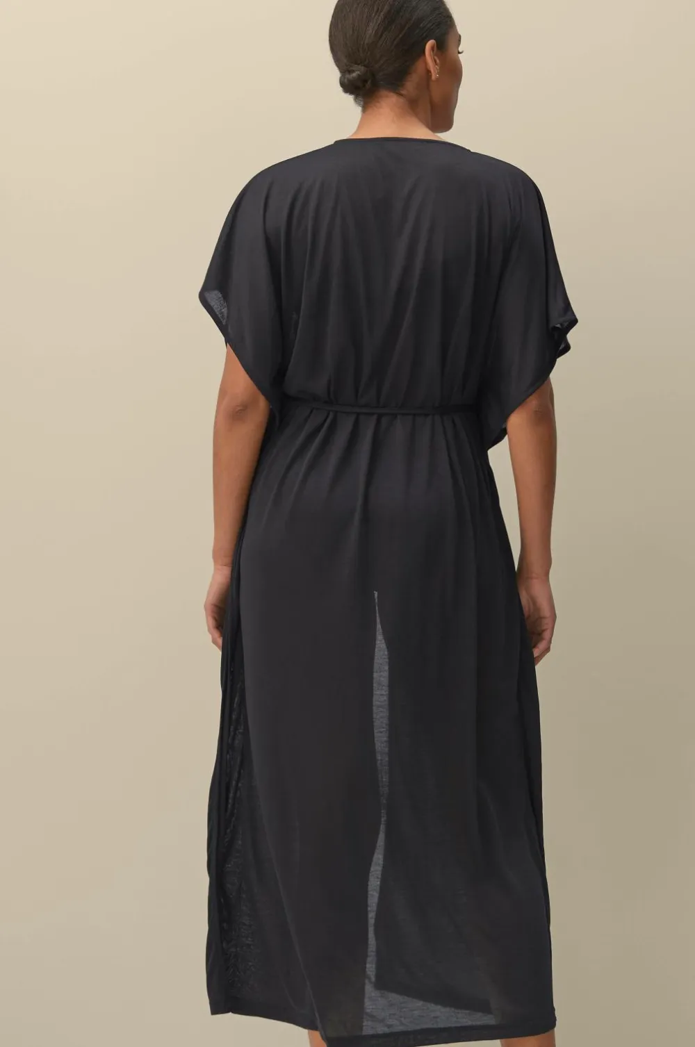 Ellos Strandtøj>Collection Kaftan-strandkjole Sort
