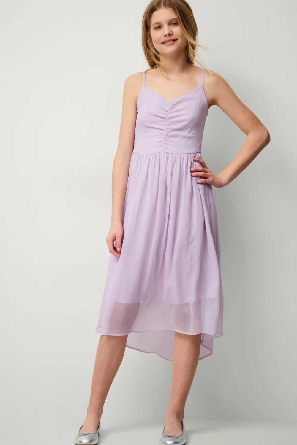 Ellos Collection Kjole Lou B Girl Lyslilla New