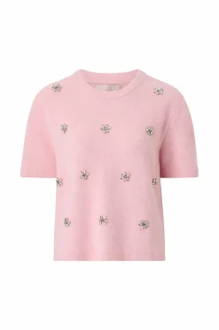 Ellos Collection Kortærmet, strikket trøje rosa