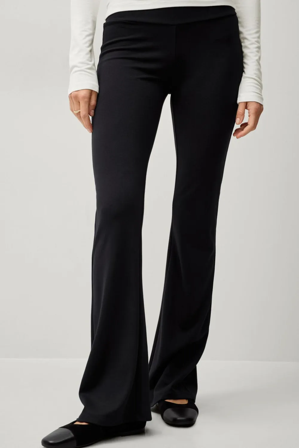 Ellos Collection Kraftige leggings med bootcut Sort Discount