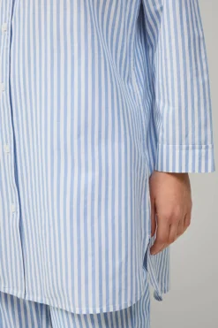 Ellos Collection Lang natskjorte Blåvitrandig Online