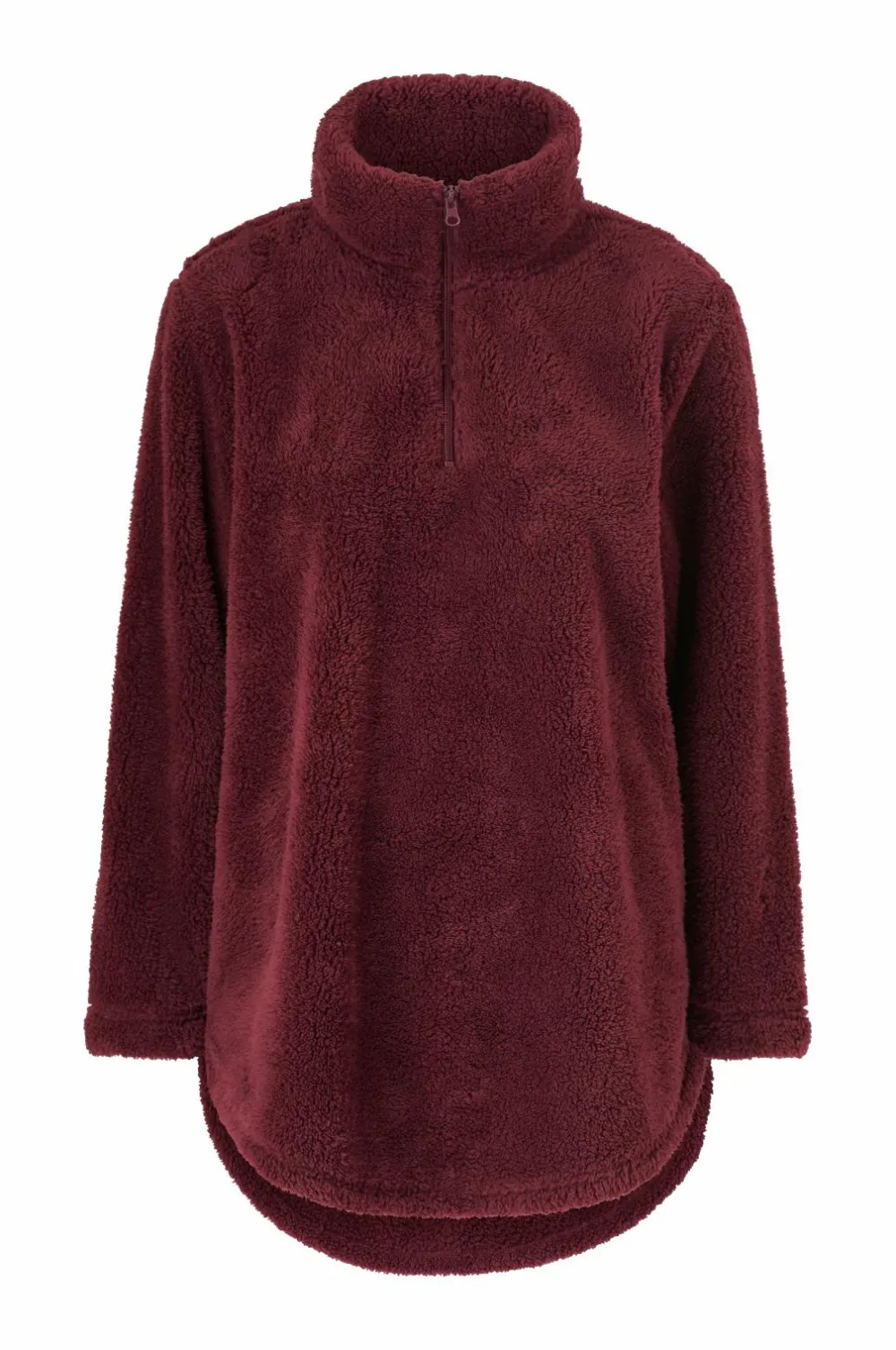 Ellos Loungewear & Homewear>Collection Lang trøje i pile bordeaux
