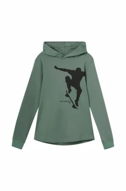 Ellos Collection Langærmet t-shirt med hætte grågrøn Clearance