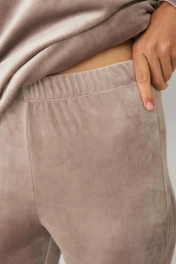 Ellos Collection Leggings i velour Beige