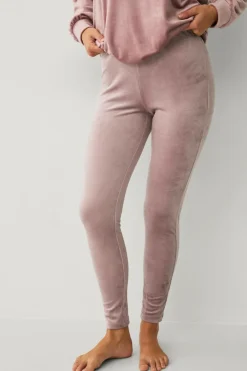 Ellos Loungewear & Homewear|Tights & Leggings>Collection Leggings i velour Lyserød