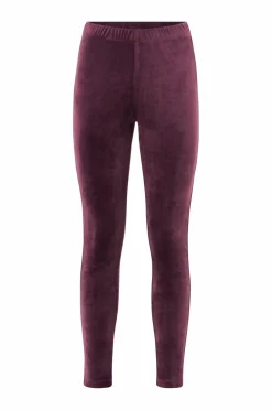 Ellos Collection Leggings i velour Vinrød Outlet