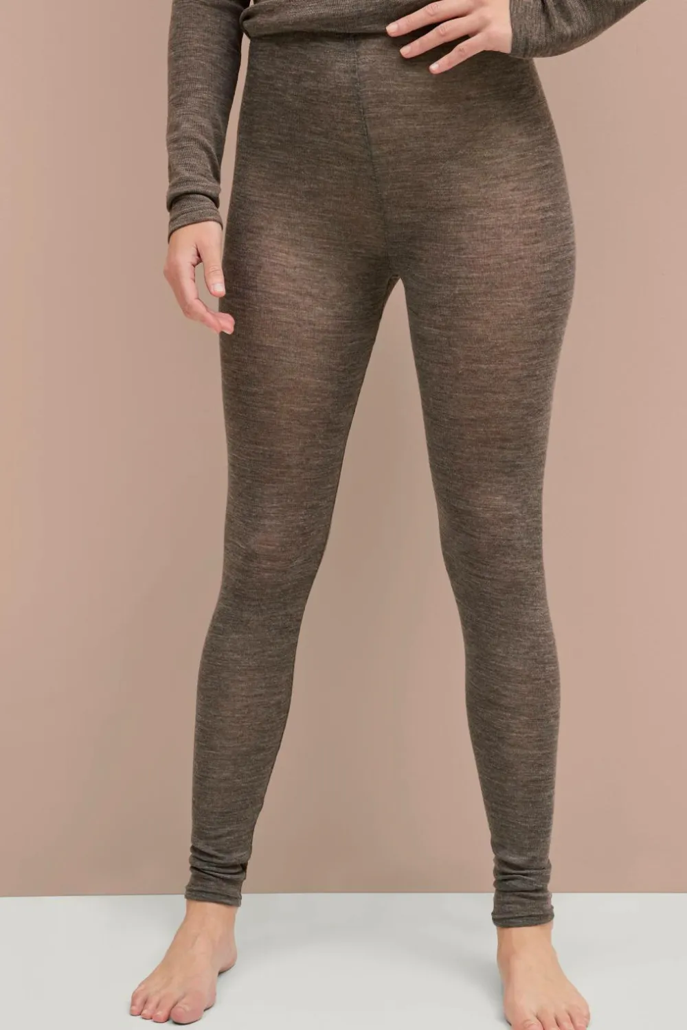 Ellos Collection Leggings Iris i merinould Brun
