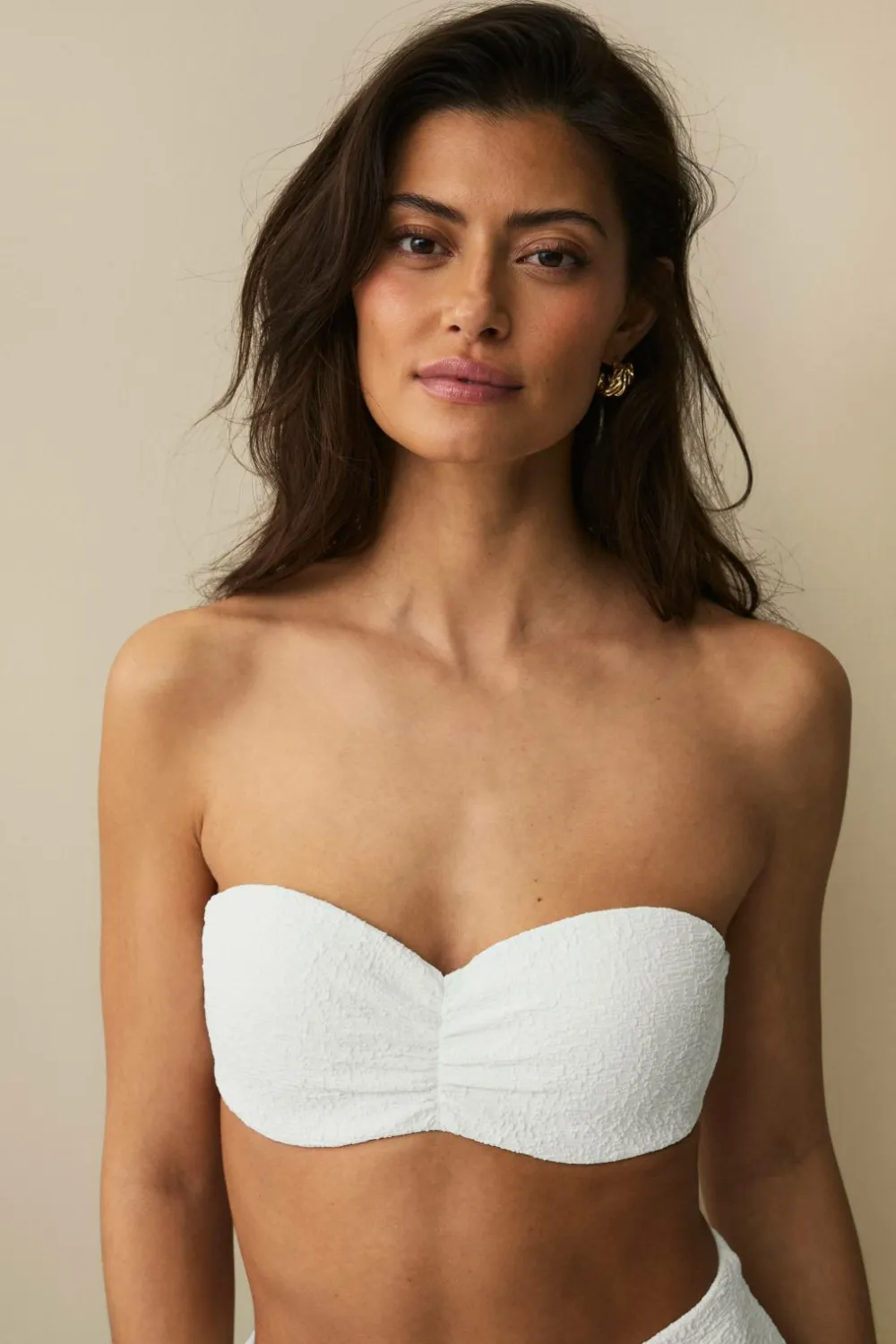 Ellos Collection Lilja vatteret balconette bikini bh med bøjle Naturlig hvid Discount