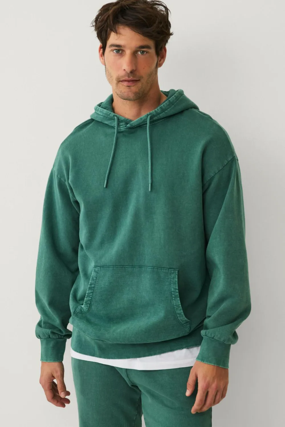 Ellos Collection Løstsiddende hættetrøje Grøn New