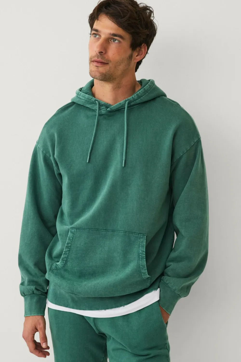 Ellos Collection Løstsiddende hættetrøje Grøn New