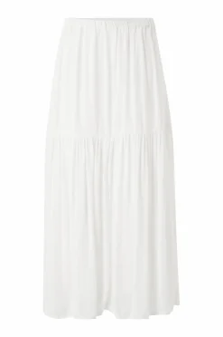 Ellos Collection Maxi nederdel med elastisk talje Hvid Online