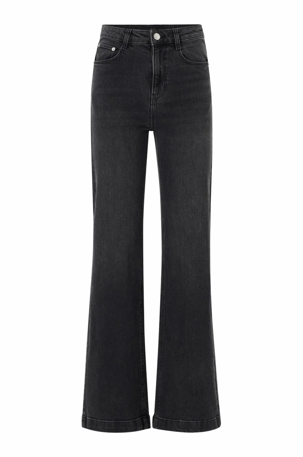 Ellos Jeans>Collection Med svaj jeans Med svaj med høj talje Sort vasket