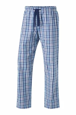 Ellos Collection Natbukser i poplin Blåternet Clearance