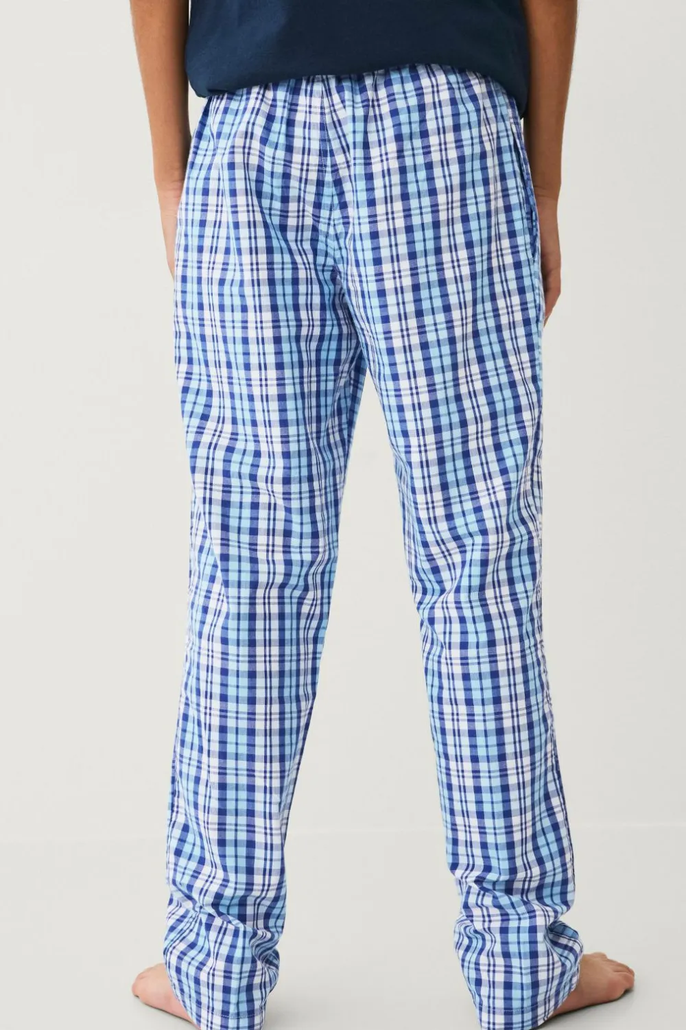 Ellos Nattøj & Homewear>Collection Natbukser Harry i poplin Blåternet