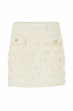 Ellos Collection Nederdel med dekorative frynser Cremehvid Clearance