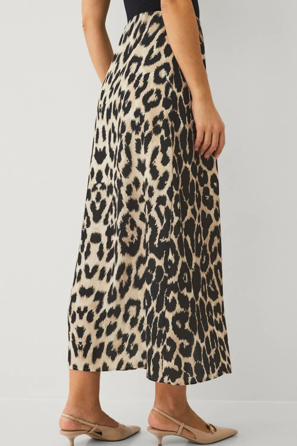 Ellos Collection Nederdel med slids Leopardmønstret New