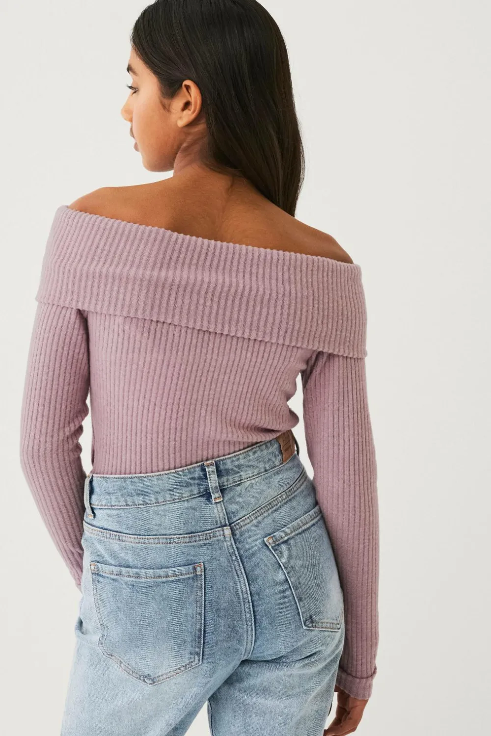 Ellos Trøjer & Cardigans>Collection Off shoulder top Hazel Lilla