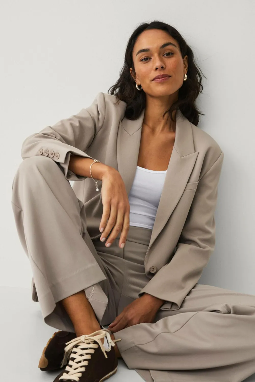 Ellos Blazere & Veste>Collection Oversize habitjakke Beige