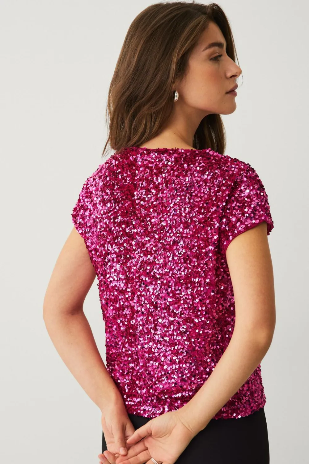 Ellos Collection Paillet top cerise Discount