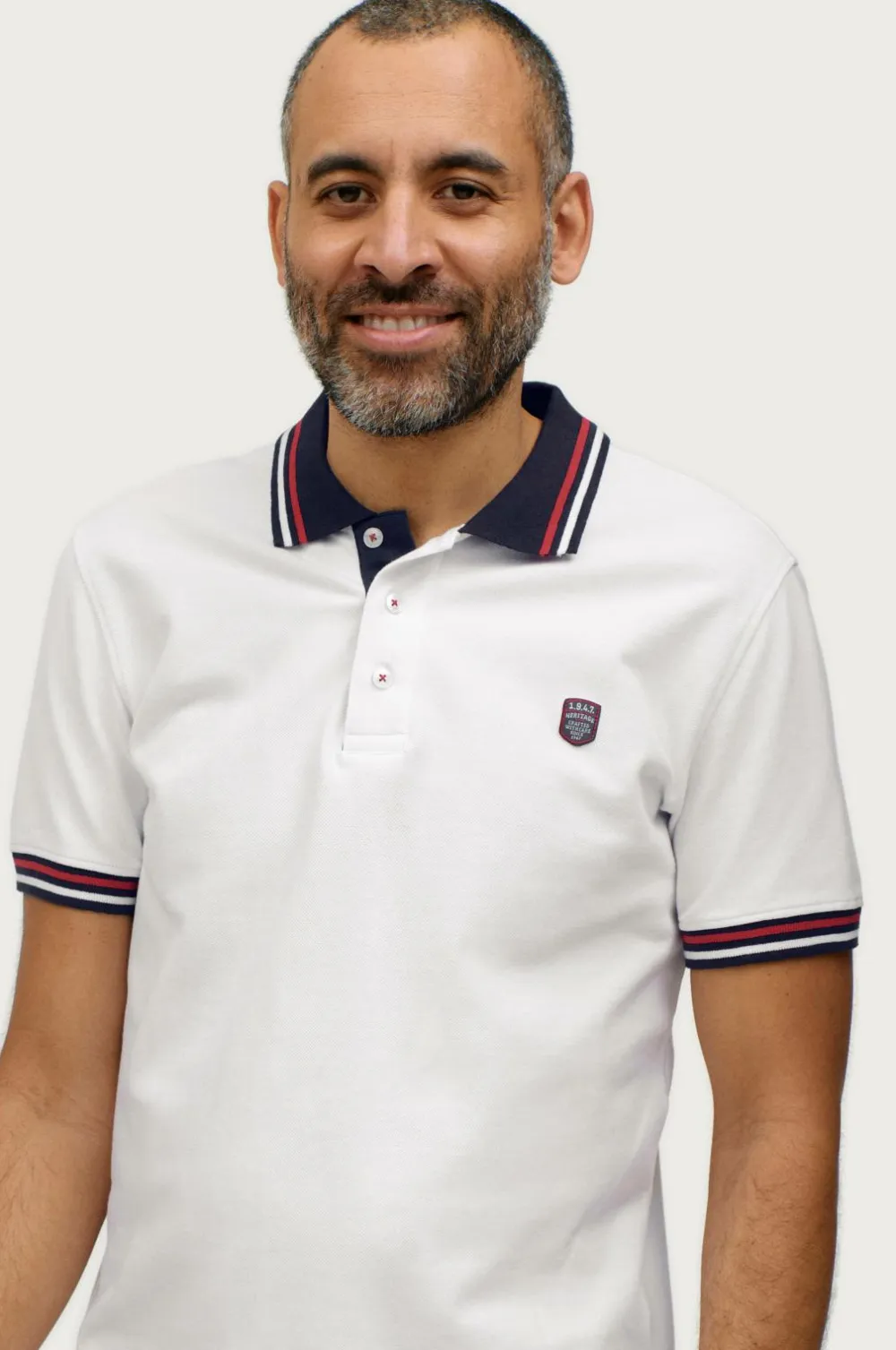 Ellos Basistøj|Poloshirts>Collection Poloshirt Damon White mdf/metal