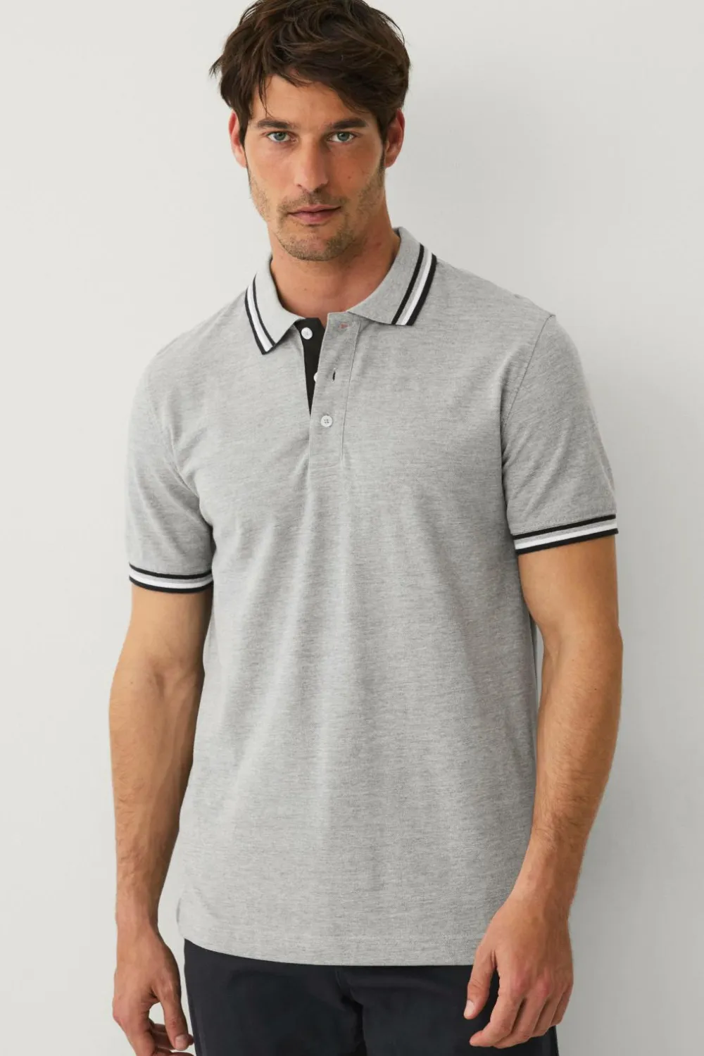 Ellos Collection Poloshirt Damon Gråmeleret Sale