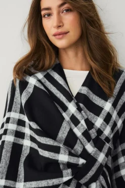 Ellos Collection Poncho Sort/Grå Best