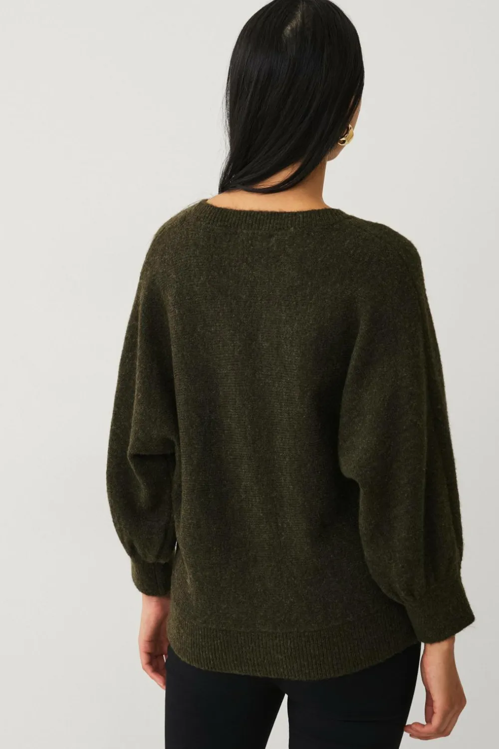 Ellos Trøjer & Cardigans>Collection Pullover med flagermusærmer Grøn