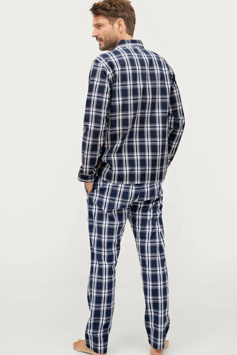 Ellos Nattøj & Homewear>Collection Pyjamas Lance i poplin Blåternet