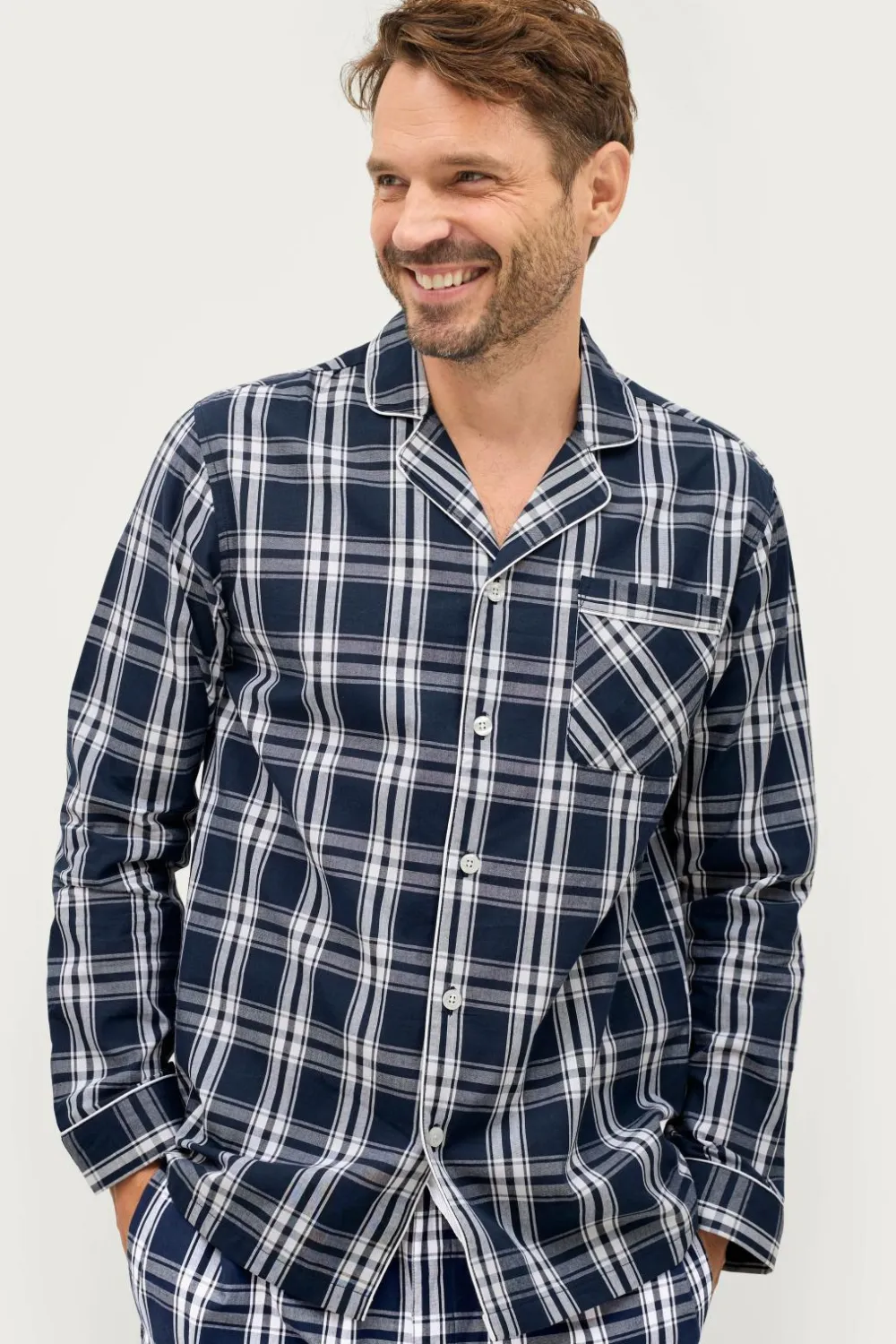 Ellos Nattøj & Homewear>Collection Pyjamas Lance i poplin Blåternet