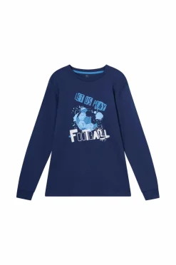 Ellos Collection Pyjamassæt i bomuld Blå fodbold