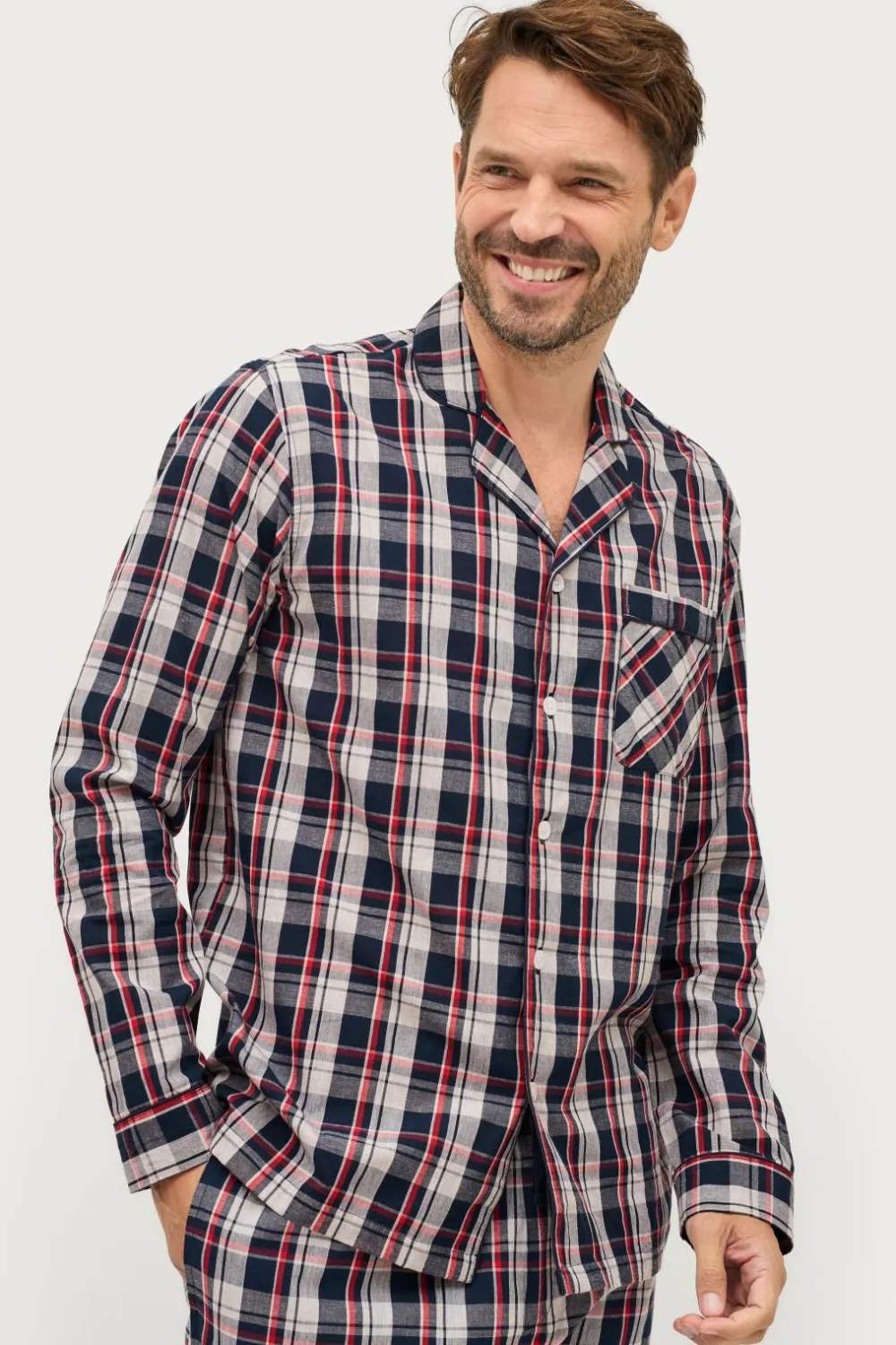 Ellos Nattøj & Homewear>Collection Pyjamas Lance i poplin Blåternet