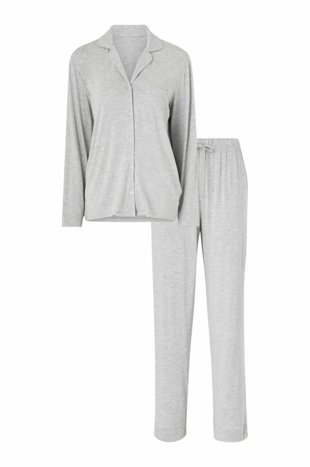 Ellos Nattøj>Collection Pyjamassæt Gråmeleret