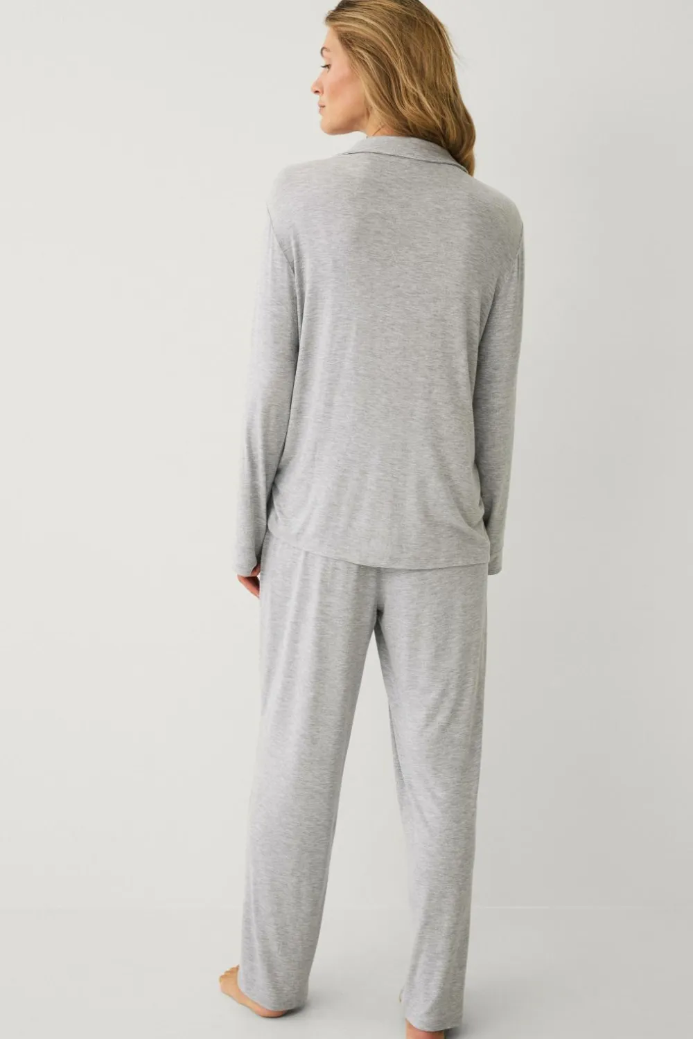 Ellos Nattøj>Collection Pyjamassæt Gråmeleret