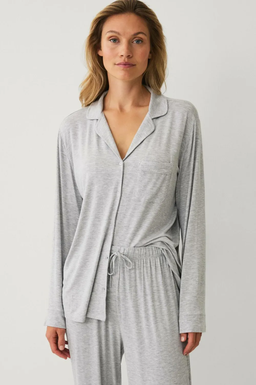 Ellos Nattøj>Collection Pyjamassæt Gråmeleret