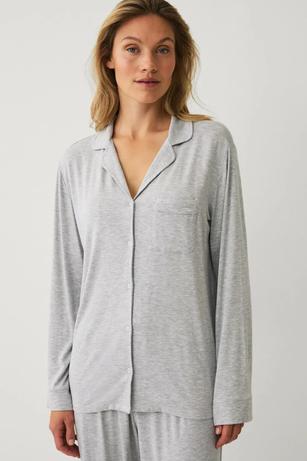 Ellos Nattøj>Collection Pyjamassæt Gråmeleret
