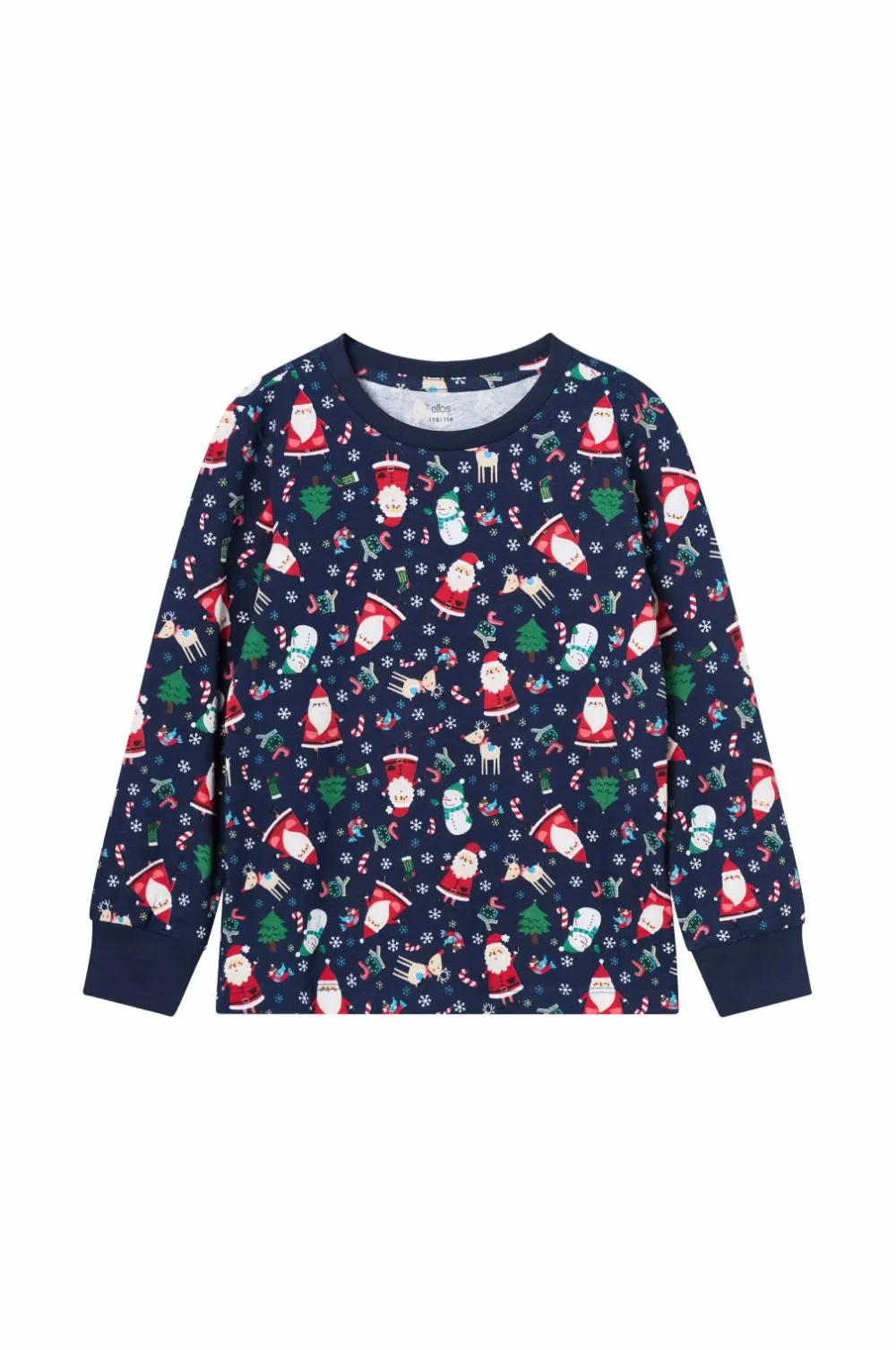 Ellos Nattøj & Homewear>Collection Pyjamassæt med print Blå julemønstret
