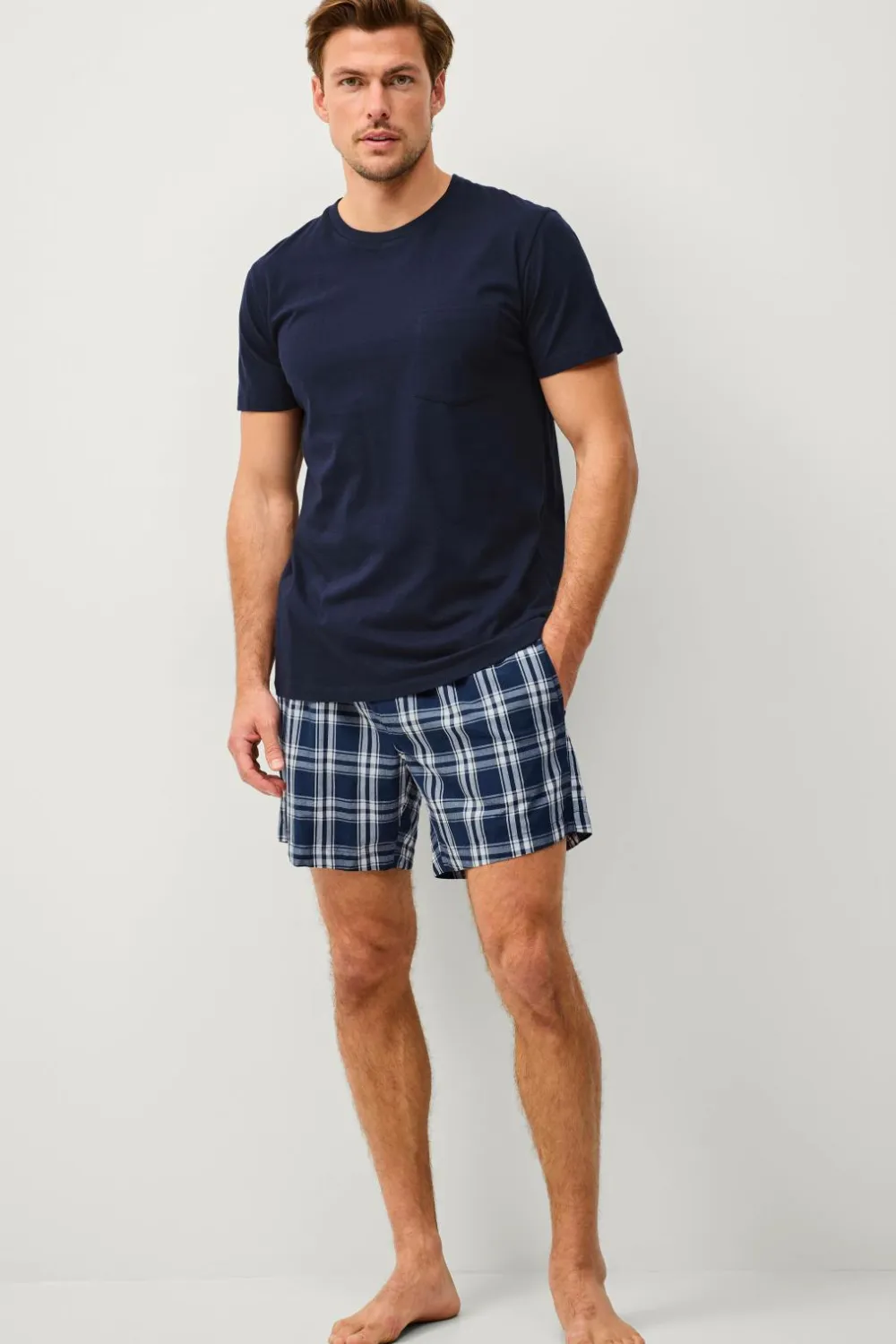 Ellos Nattøj & Homewear>Collection Pyjamas Norris Blåternet
