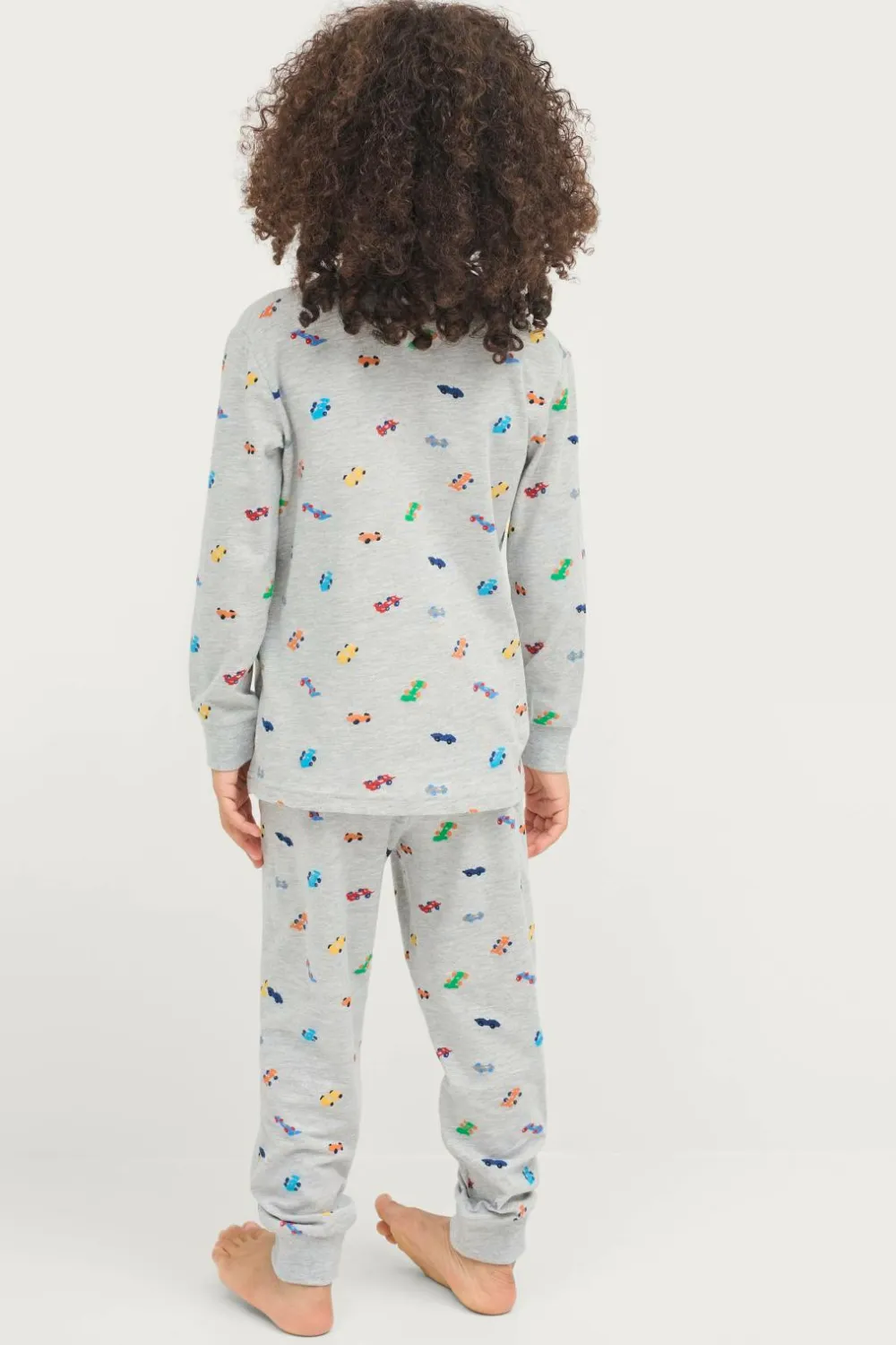 Ellos Nattøj & Homewear>Collection Pyjamas Ola Gråmeleret bilmønstret