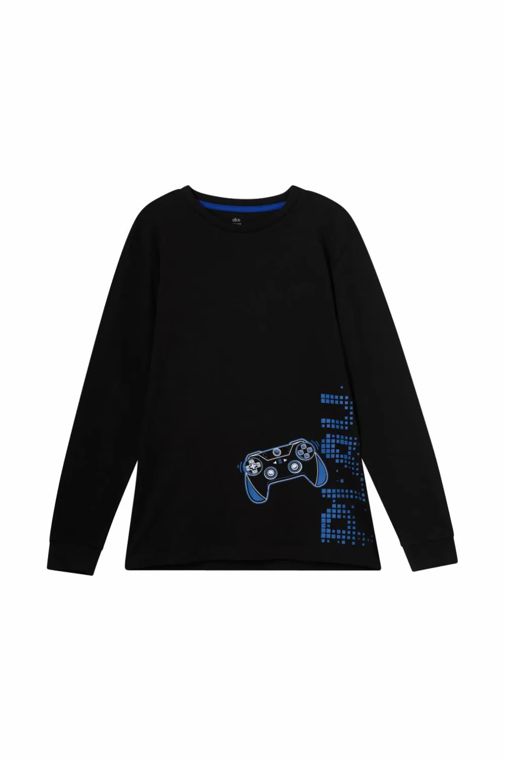 Ellos Nattøj & Homewear>Collection Pyjamassæt i bomuld Sort gaming