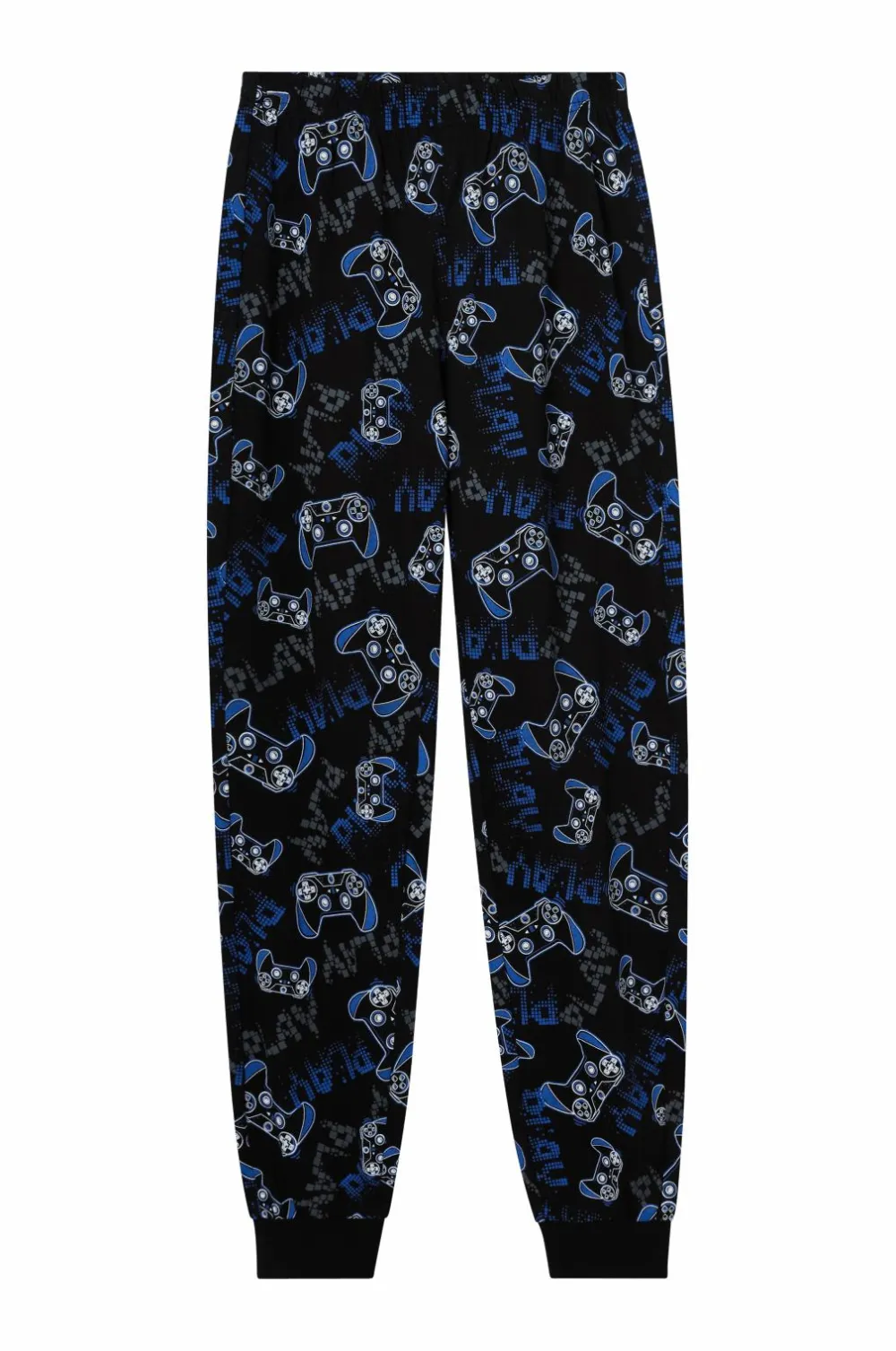 Ellos Nattøj & Homewear>Collection Pyjamassæt i bomuld Sort gaming