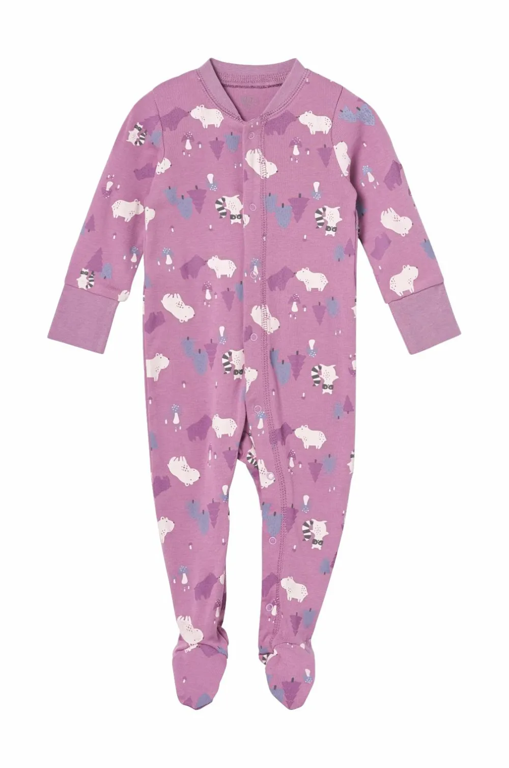 Ellos Collection Pyjamasoverall Everly 2-pak Mørke rosa stribet + mønstret Clearance
