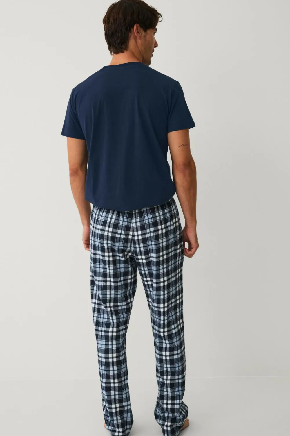 Ellos Collection Pyjamassæt Blårutig Discount
