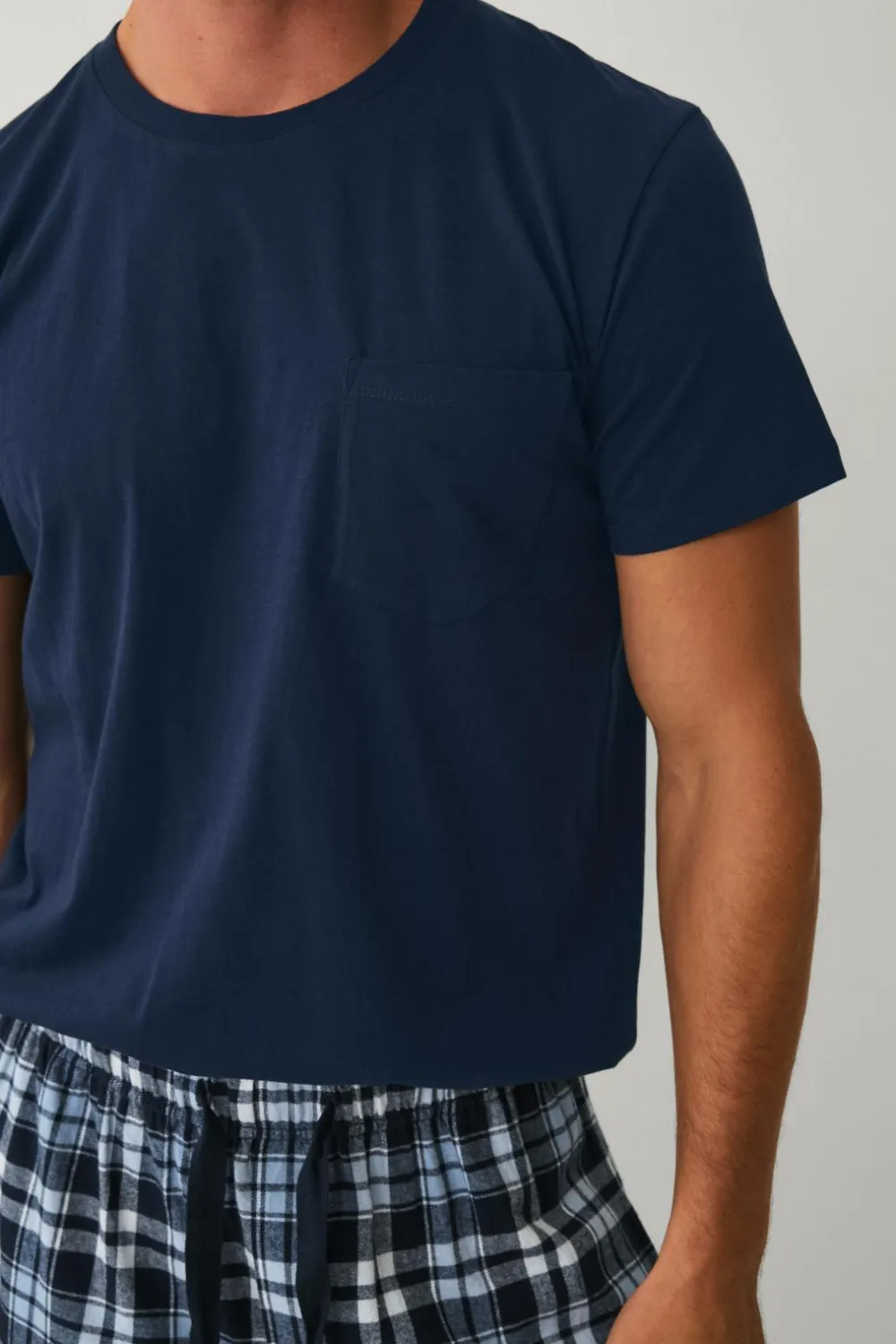 Ellos Collection Pyjamassæt Blårutig Discount