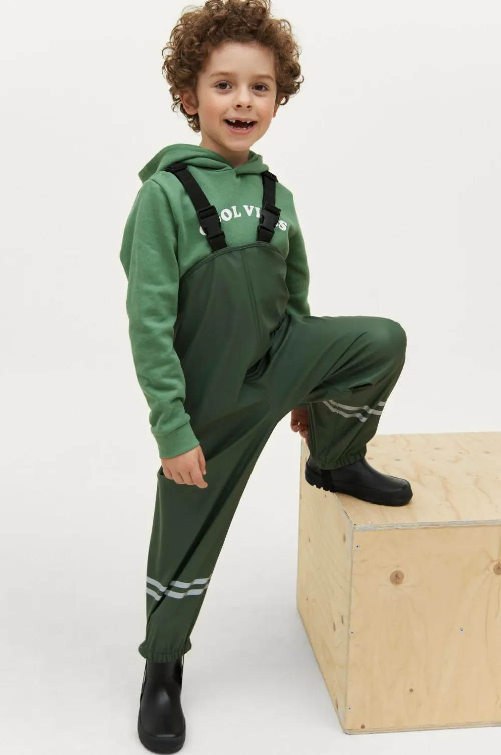 Ellos Overtøj>Collection Regnbuks Roger Night flower a.green ms 2020