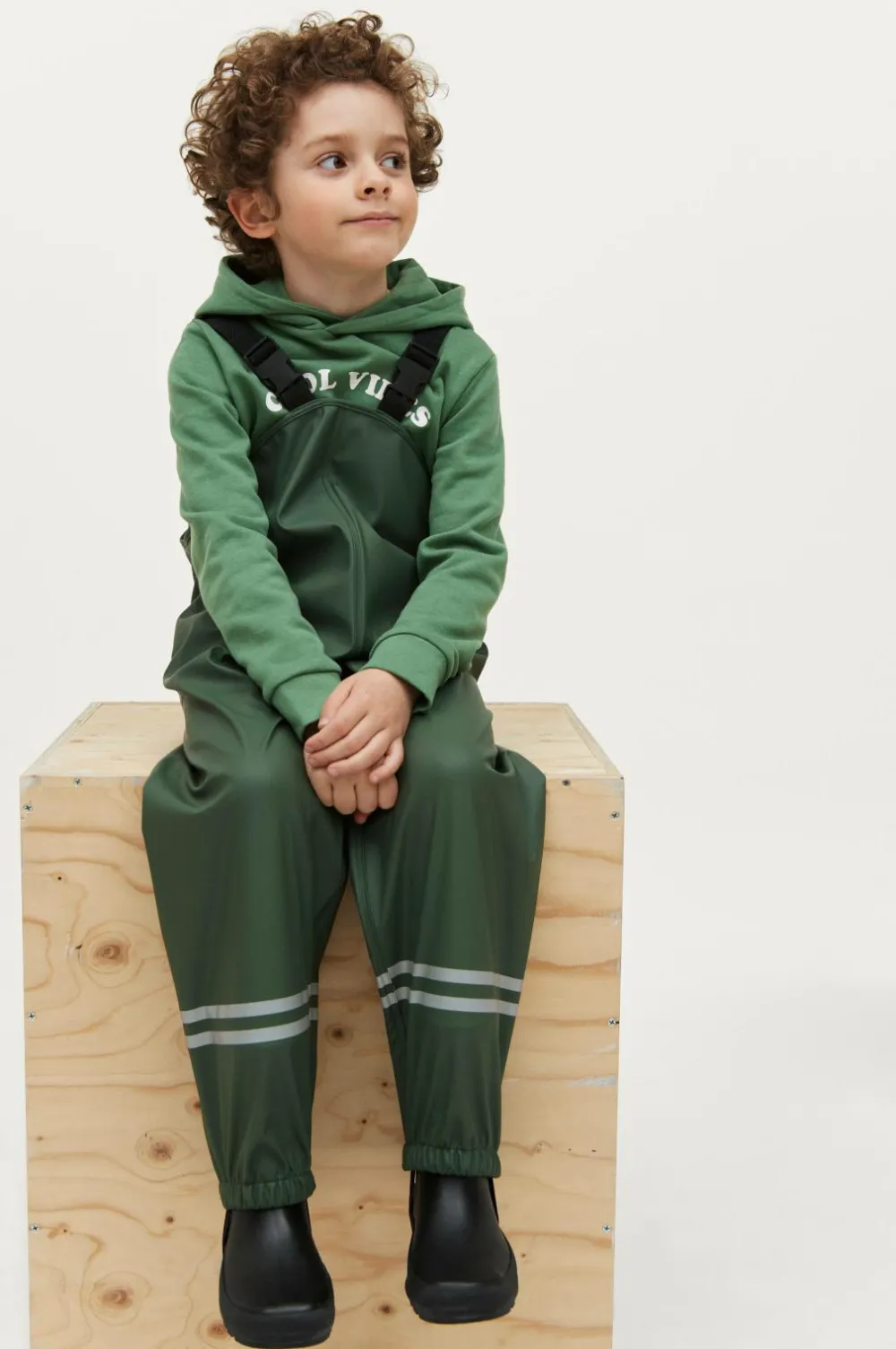 Ellos Overtøj>Collection Regnbuks Roger Night flower a.green ms 2020