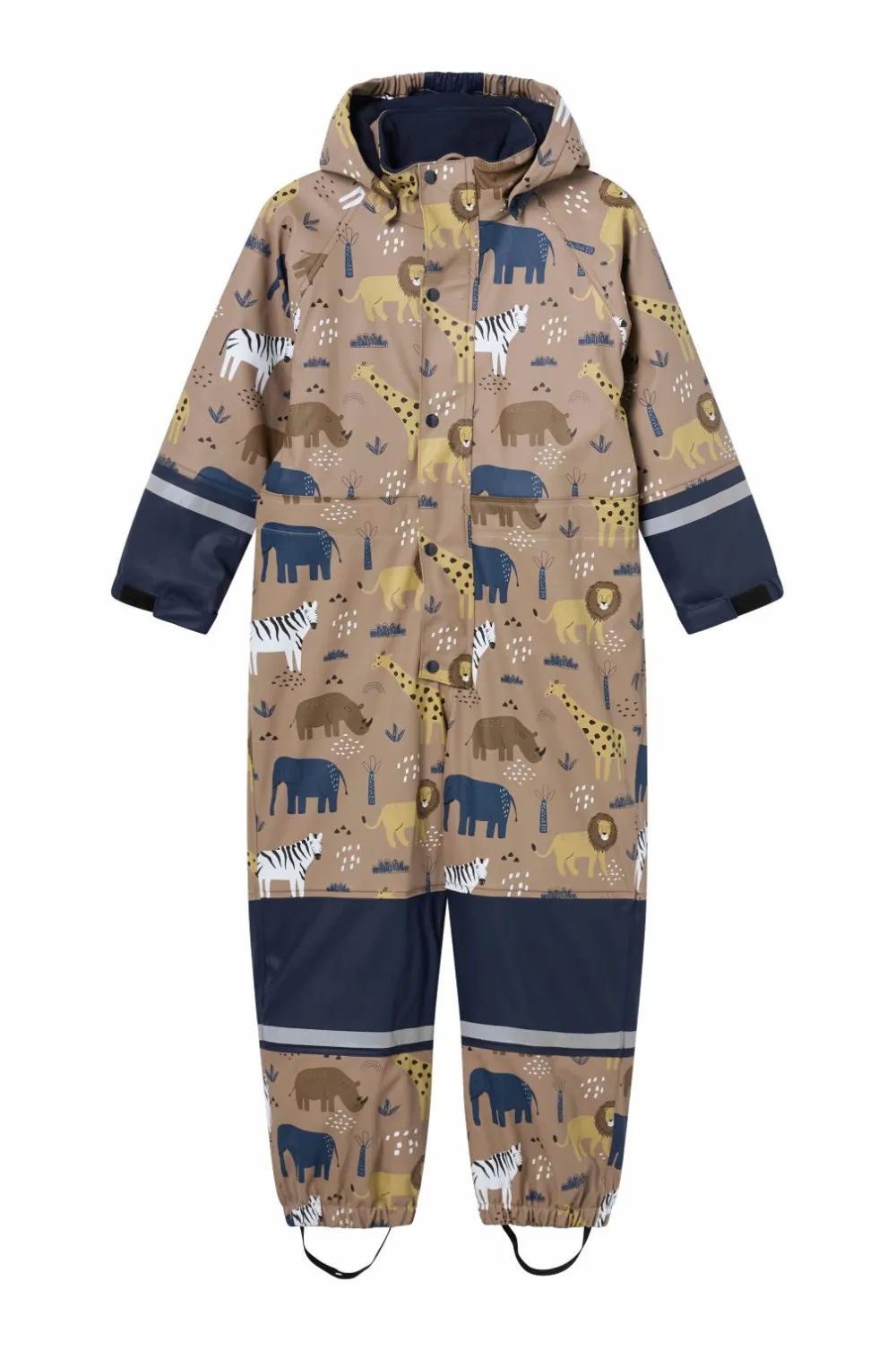Ellos Collection Regntøj Regna med fleeceforing Brunbeige mønstret New