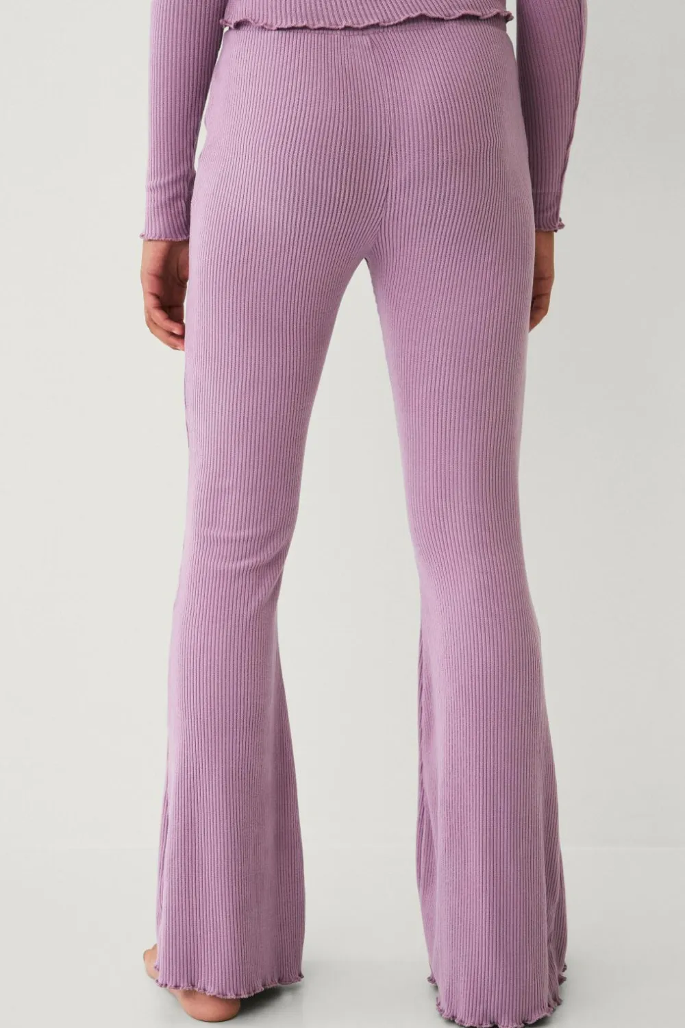 Ellos Nattøj & Homewear|Bukser & Leggings>Collection Ribbede afslappede bukser Rosa